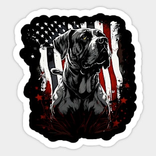 Loyal Patriotic Dog Sticker